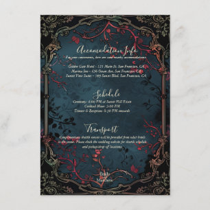 Victorian Gothic Elegance Wedding Enclosure Card