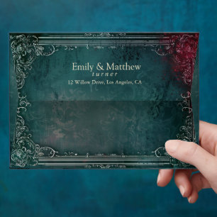 Victorian Gothic Elegance Wedding  Envelope