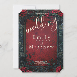 Victorian Gothic Elegance Wedding Invitation