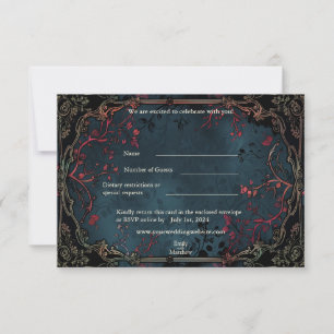 Victorian Gothic Elegance Wedding RSVP Card
