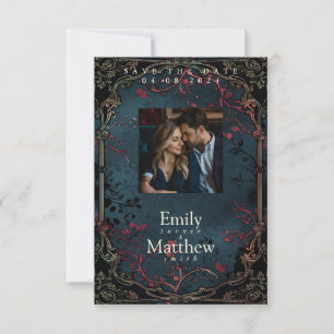 Victorian Gothic Elegance Wedding Save The Date