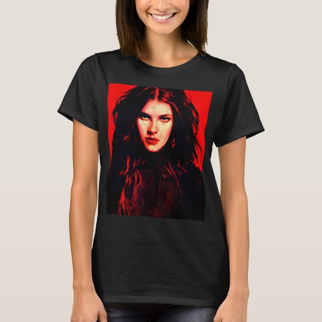 Victorian Gothic Girl Vintage T-shirt (Front)