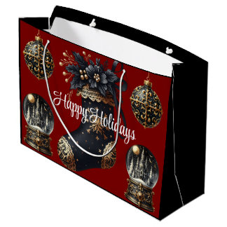 Victorian Gothic Holiday Gift Bag – Large Festive