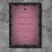 Victorian Gothic Iron Border Burgundy Wedding