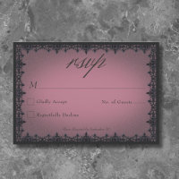 Victorian Gothic Iron Border Burgundy Wedding
