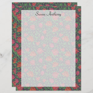 Victorian Gothic Perfect Red & Fuchsia Roses Paper