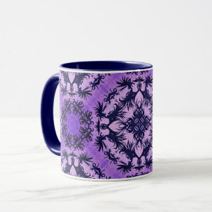 Victorian Gothic Purple and Dark Blue Mug
