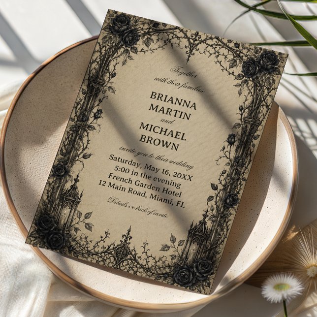 Victorian Gothic Rose Invitation (Creator Uploaded)