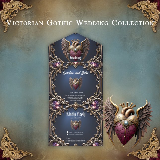 Victorian Gothic Wedding Collection All In One Invitation (Creator Uploaded)