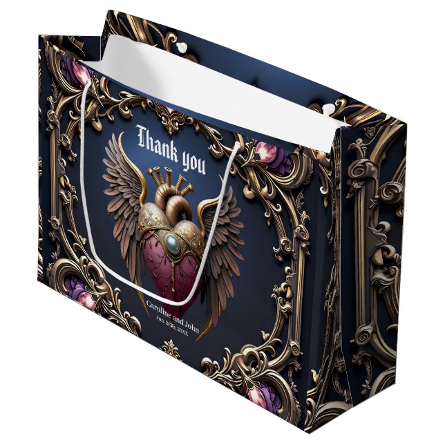 Victorian Gothic Wedding Collection Large Gift Bag (Front Angled)
