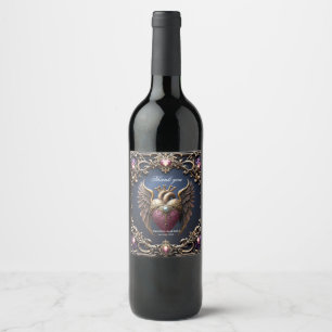 Victorian Gothic Wedding Collection Wine Label