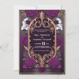 Victorian Gothic Wedding Invitations Halloween