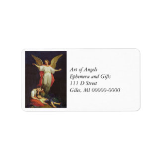 Victorian Guardian Angel Label