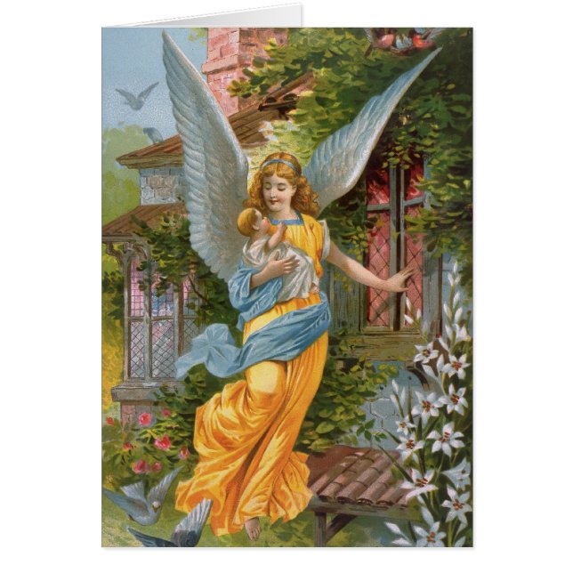 Victorian Guardian Angel with Baby (Front)