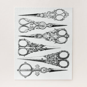 Victorian hairdresser scissors elegant jigsaw puzzle