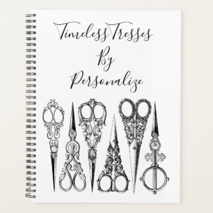 Victorian hairdresser scissors elegant  planner
