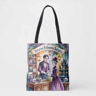 Victorian Halloween Delight, Apothecary Halloween Tote Bag