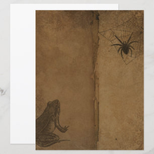 Victorian Halloween Gothic Frog Scrapbook Paper
