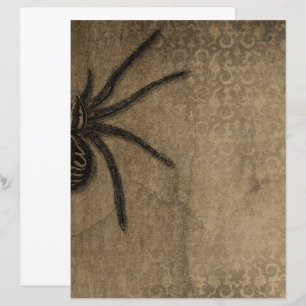 Victorian Halloween Gothic Spider Scrapbook Paper