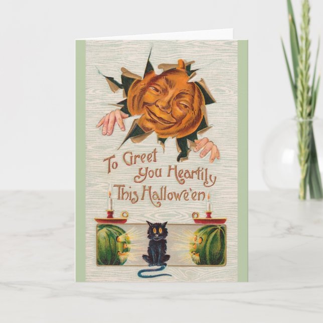 Victorian Halloween Greeting Card (Front)