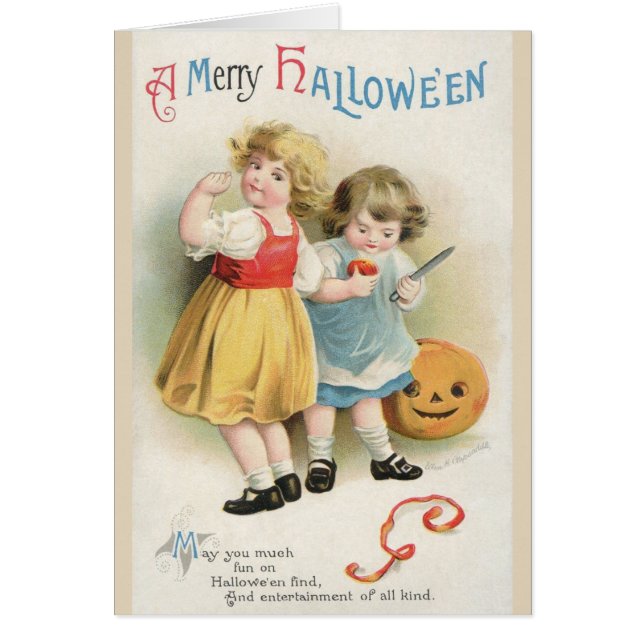 Victorian Halloween Greeting Card (Front)