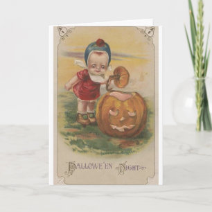 Victorian Halloween Night Greeting Card