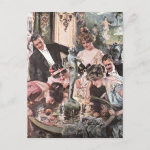 Victorian Halloween Party Invitation Postcard