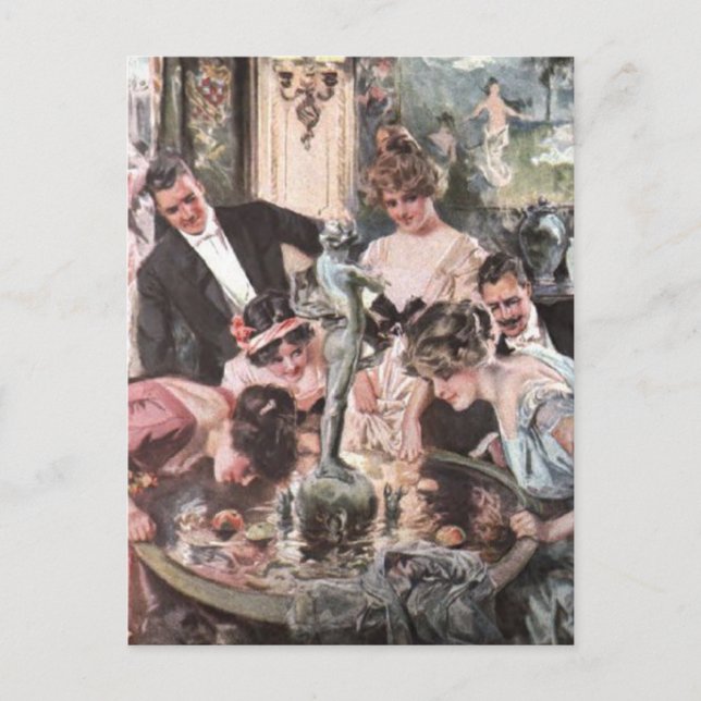 Victorian Halloween Party Invitation Postcard (Front)