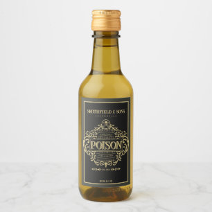 Victorian Halloween Poison Beverage Label