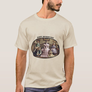 Victorian Happy Mother's Day Woman & Children URM T-Shirt
