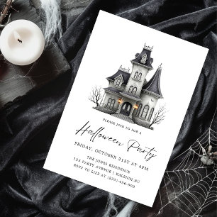 Victorian Haunted House Adult Halloween Party Invitation