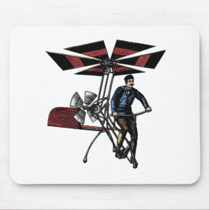 Victorian Helicopter Aircraft Contraption Mouse Mat