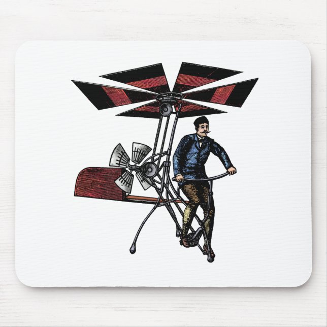 Victorian Helicopter Aircraft Contraption Mouse Mat (Front)