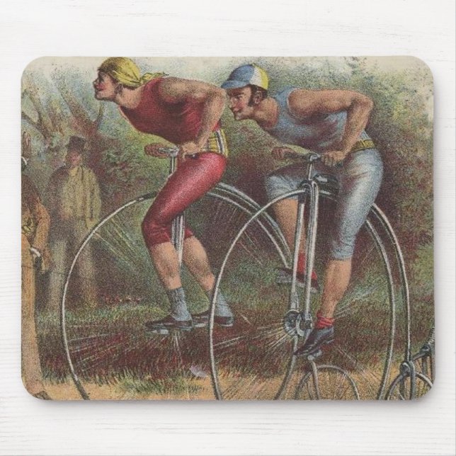 Victorian High Wheel Bicycles Mouse Mat (Front)