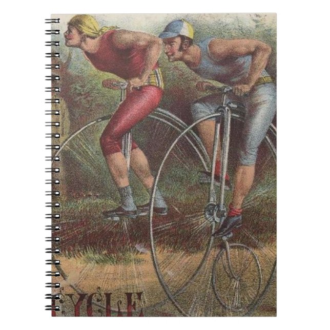 Victorian High Wheel Bicycles Notebook (Front)