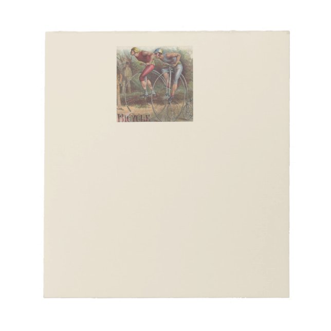 Victorian High Wheel Bicycles Notepad (Front)