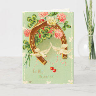 Victorian Horseshoe Valentine's Day Card