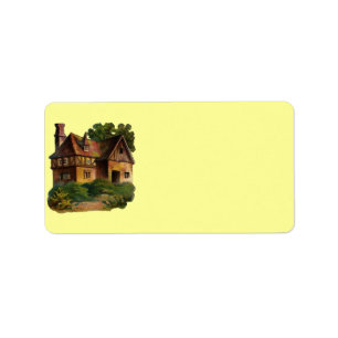 Victorian House Address Label