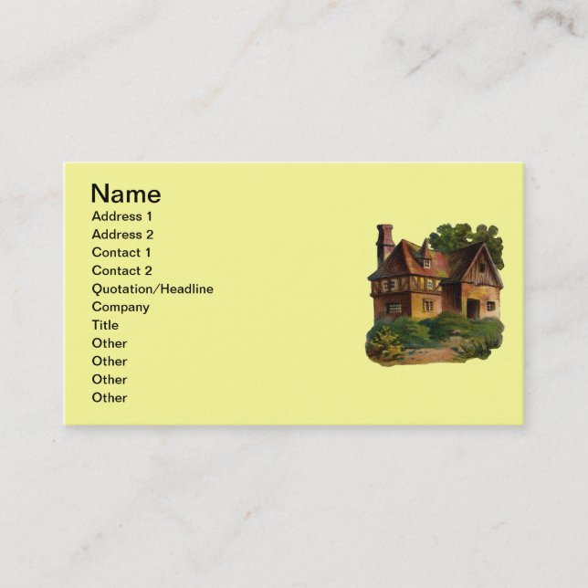 Victorian House Business Card (Front)