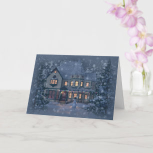 Victorian House Christmas Card