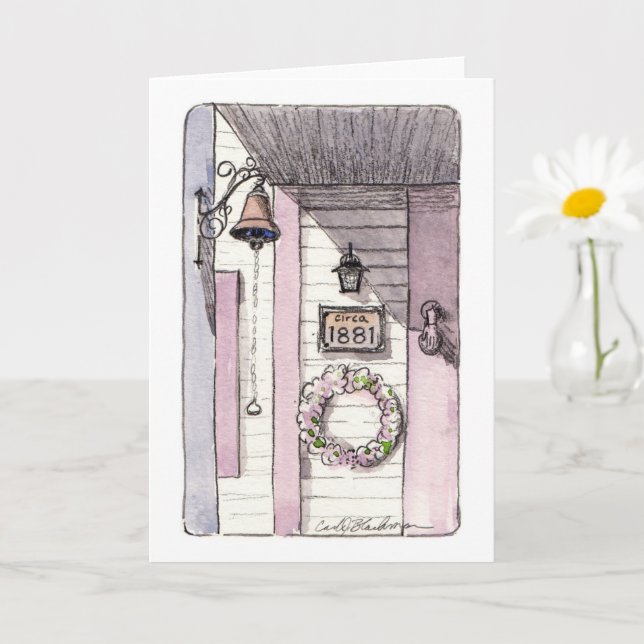 Victorian House Detail Chautauqua Folded Card  (Small Plant)