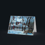 Victorian House In WinterVintage Holiday Card<br><div class="desc">Vintage Victorian House In Winter</div>