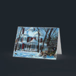 Victorian House In WinterVintage Holiday Card<br><div class="desc">Vintage Victorian House In Winter</div>