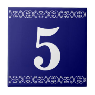 Victorian House Number Tile