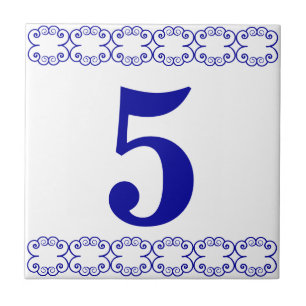 Victorian House Number Tile