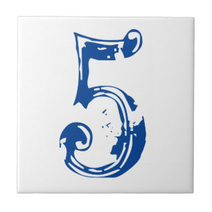 Victorian House Numbers Tile
