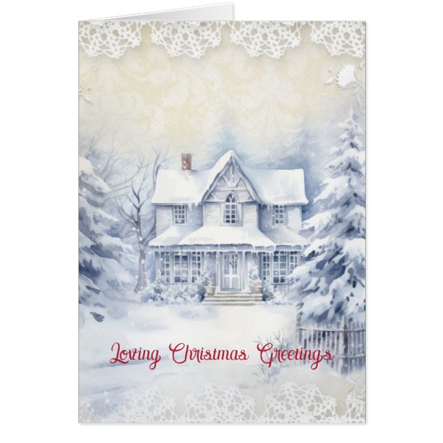 Victorian House Sending Loving Christmas Greetings (Front)