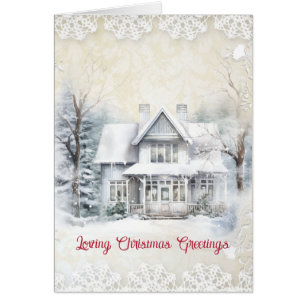 Victorian House Sending Loving Christmas Greetings