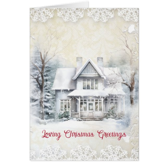 Victorian House Sending Loving Christmas Greetings (Front)