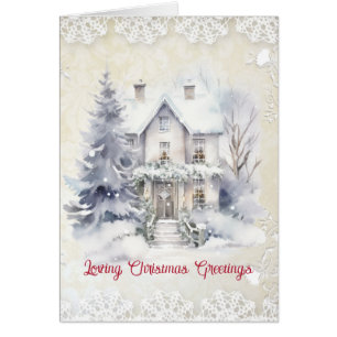 Victorian House Sending Loving Christmas Greetings